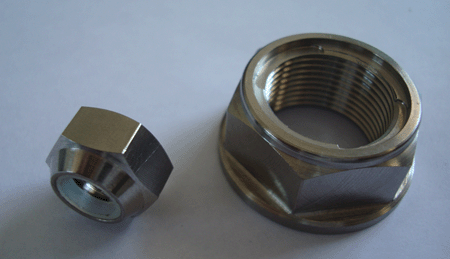 Titanium flange nuts